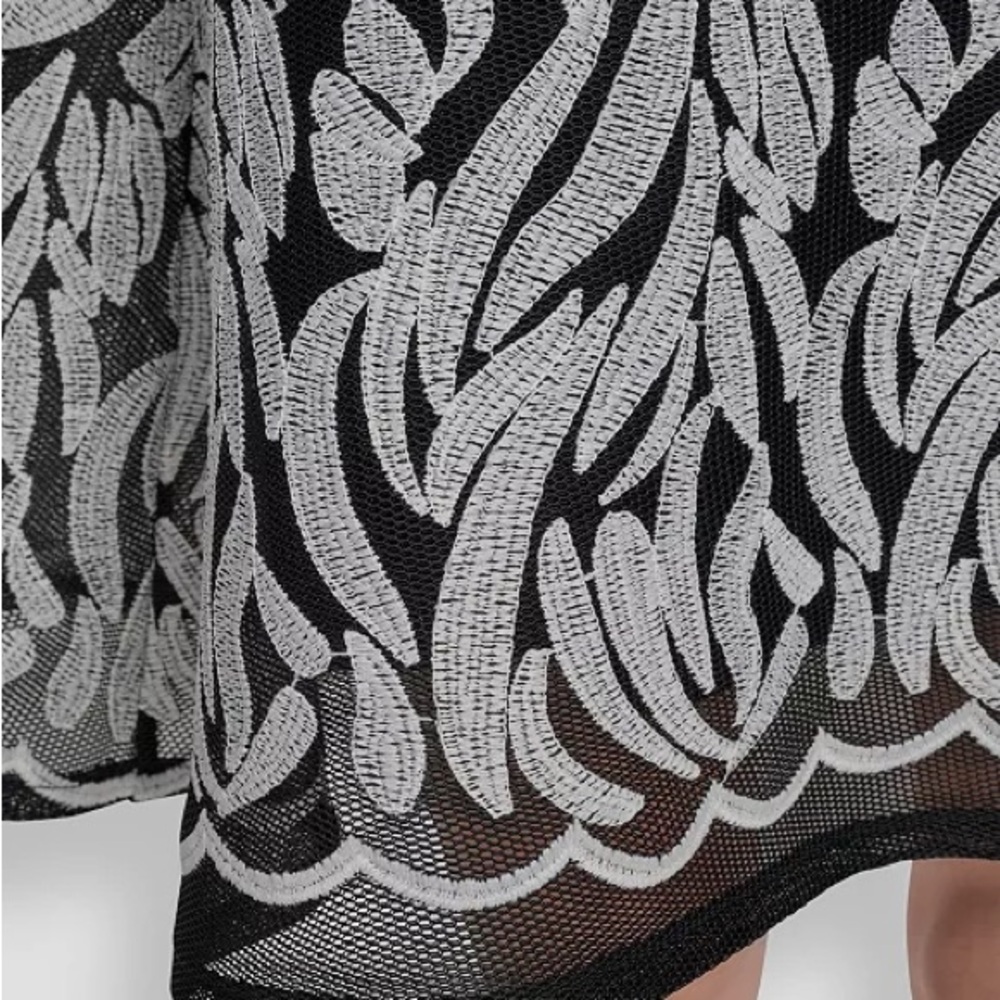 Elegant DKNY embroidered mesh Dress SZ 10 - Picture 3 of 7